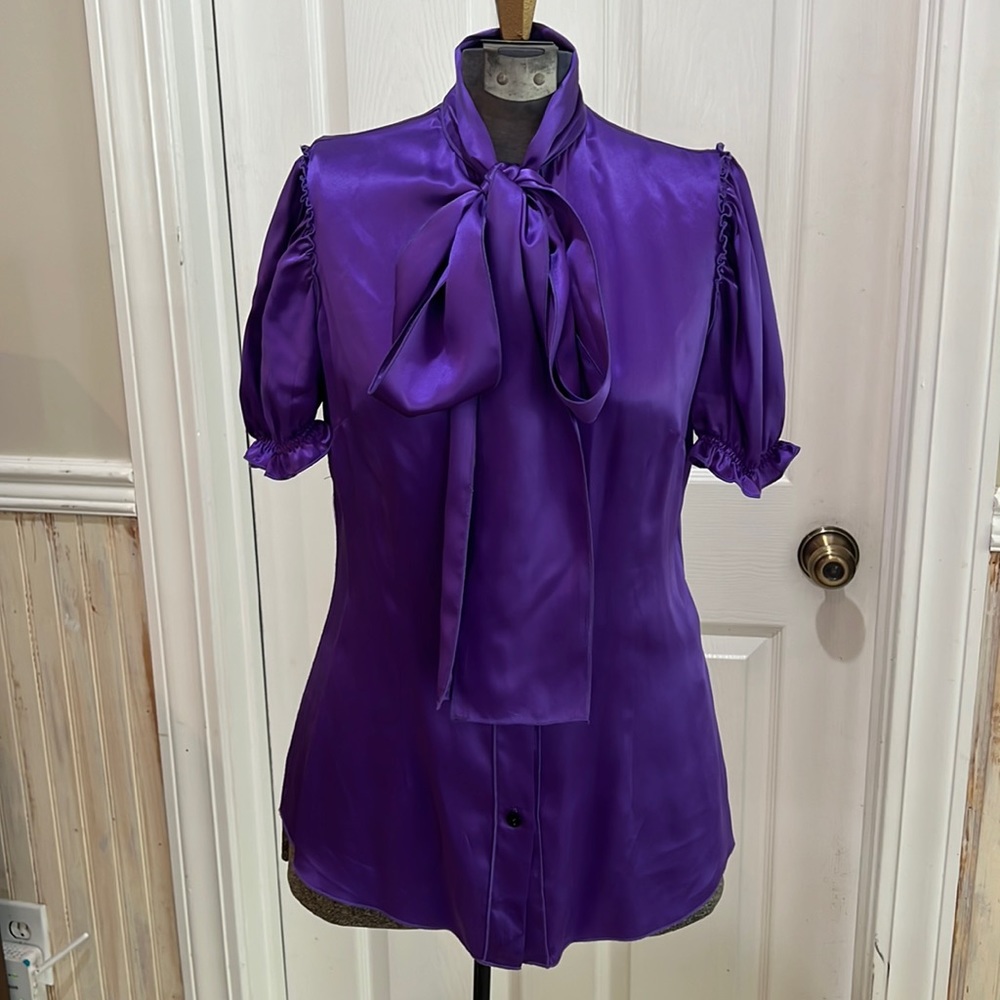 Dolce & Gabbana woman’s button up blouse with bow